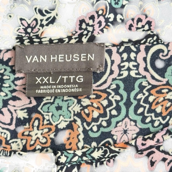 Van Heusen Blue and Red Relaxed Buttoned Blouse - Picture 6 of 11